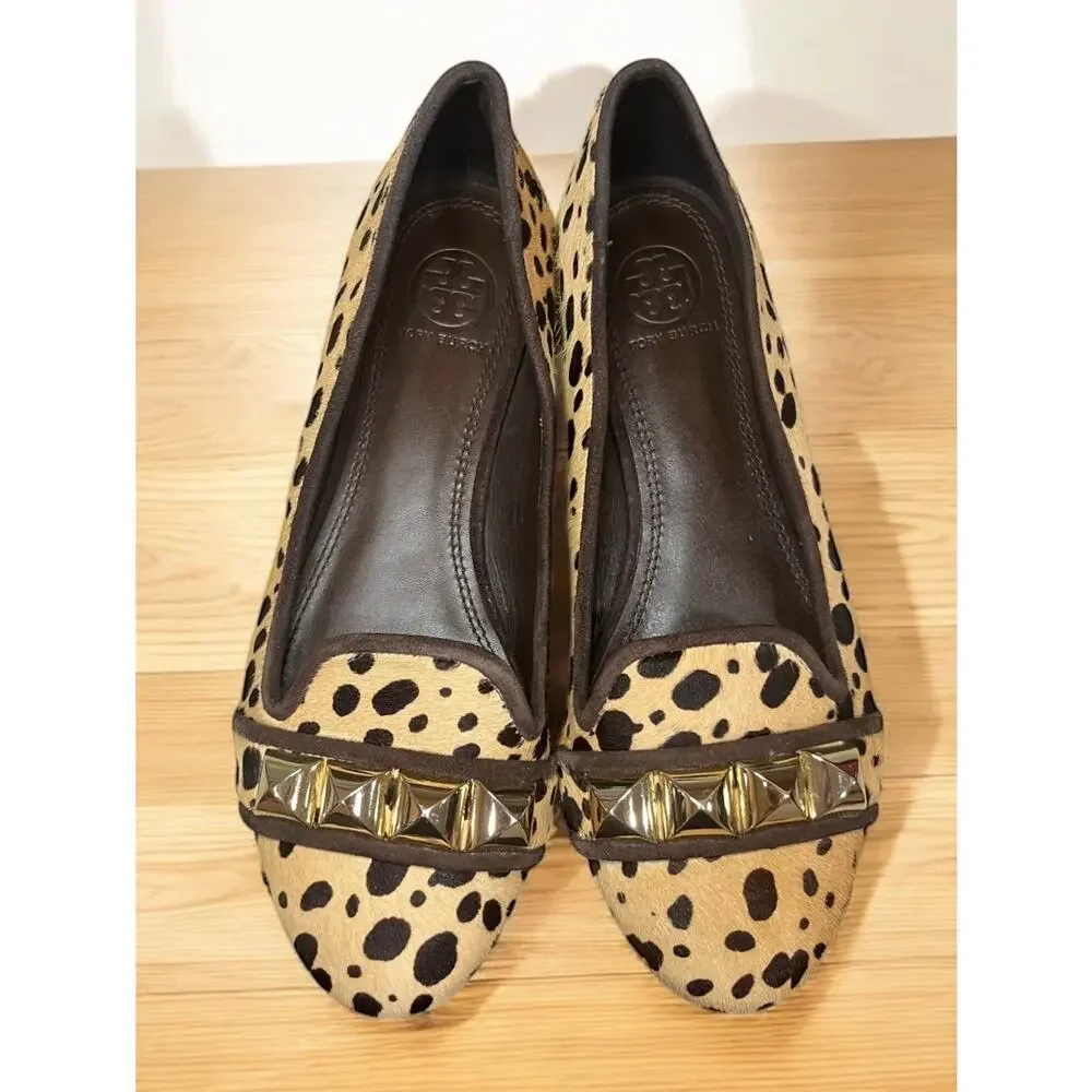 Tory Burch Asher Pony Hair Leopard Ballet Flat Size 7M